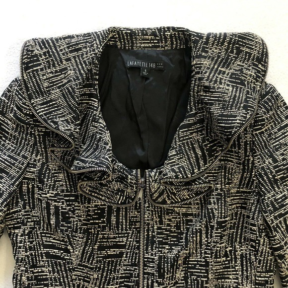 Lafayette 148 Tweed Knit Ruffled Zip Jacket 6 - Picture 3 of 10